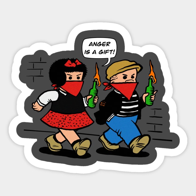 Anger Is A Gift Sticker by humanxdefect